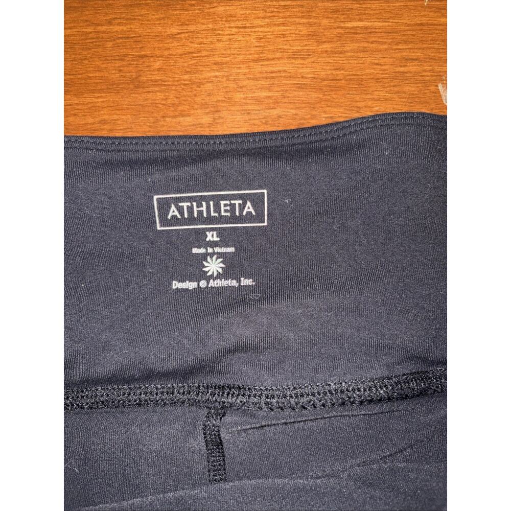Women L Athleta Skort Skirt Black Pull-On Stretch Travel Golf Casual 14” - Picture 2 of 6